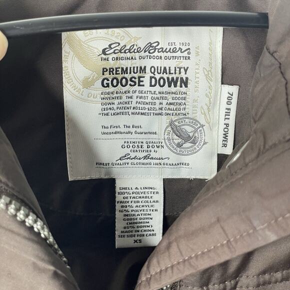 Womens Goose Down Puffer Vest Brown XS - Picture 5 of 11